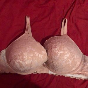 Nude lace bra